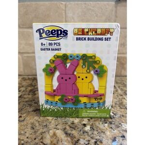 Brickcraft PEEPS 89 Piece Easter Basket Bunny Rabbit Brick Building Set 8+ NEW
